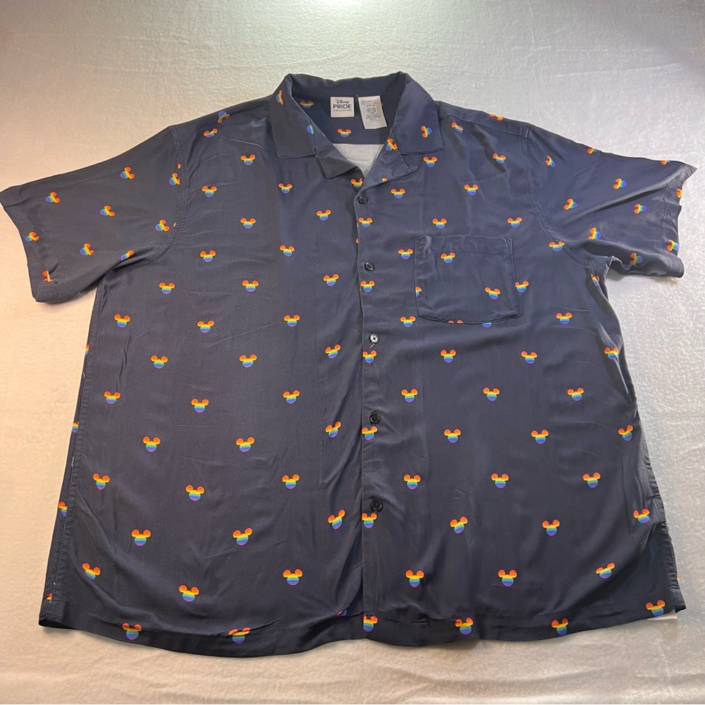 Men's Navy Disney pride collection button down polo